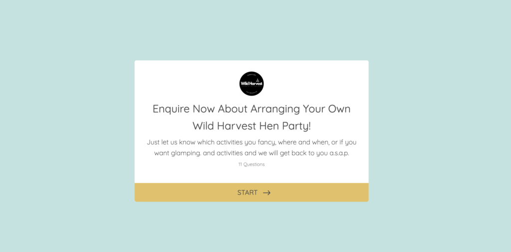 wild harvest hen party activities form