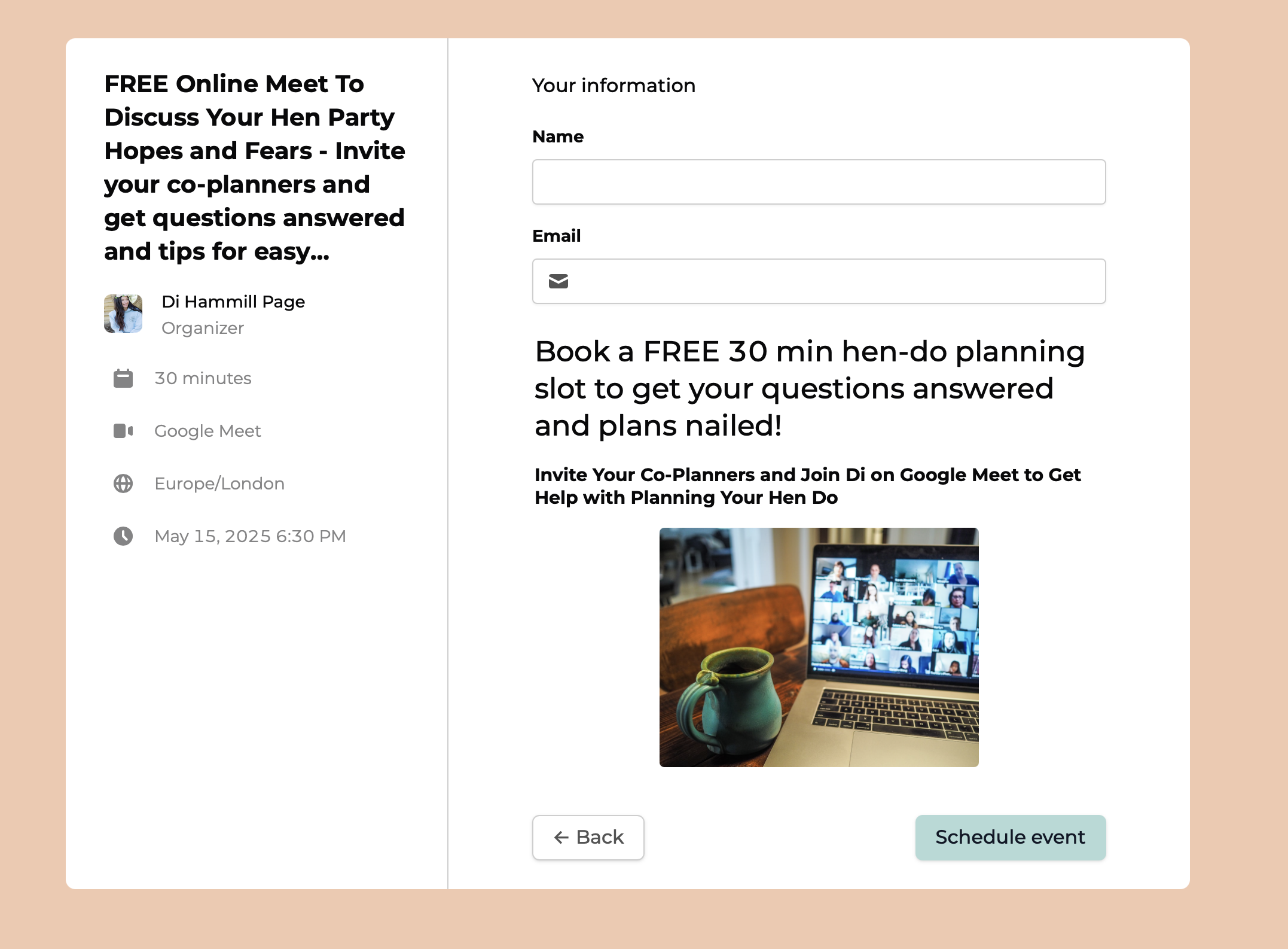 Free hen party planning consultation
